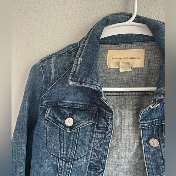 Anthropologie Brand Cropped Denim Jacket - Picture 2 of 6